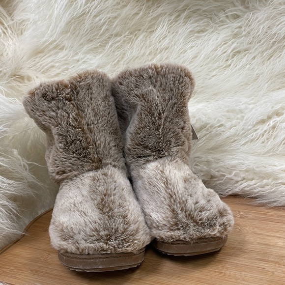 Sonoma // Ultra Plush Slouchy Rubber Sole Slippers Women Sz 7-8 Chestnut NWT - Picture 4 of 12